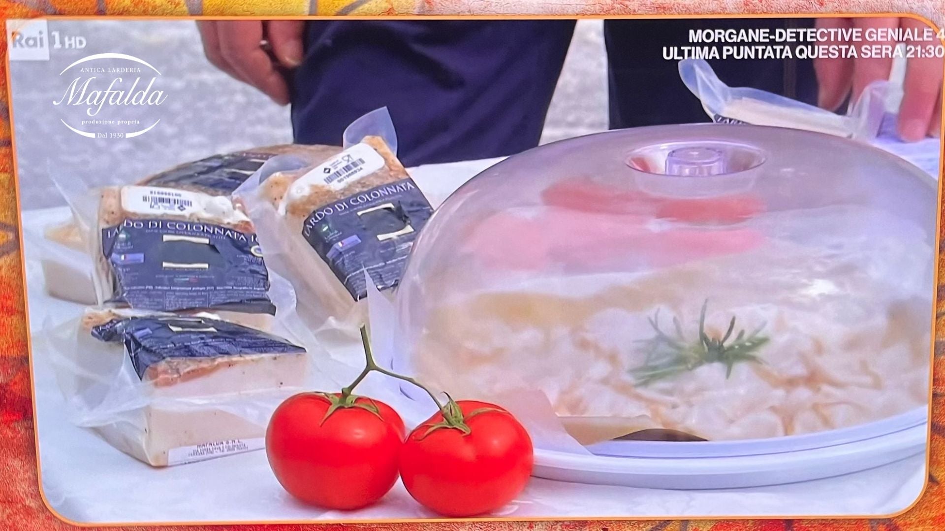 Lardo di Colonnata Mafalda conquista “È sempre mezzogiorno” Rai 1 - anticalarderiamafalda.com