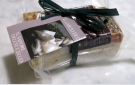Lardo di Colonnata IGP – Trancio Sottovuoto + Rafia e Opuscolo