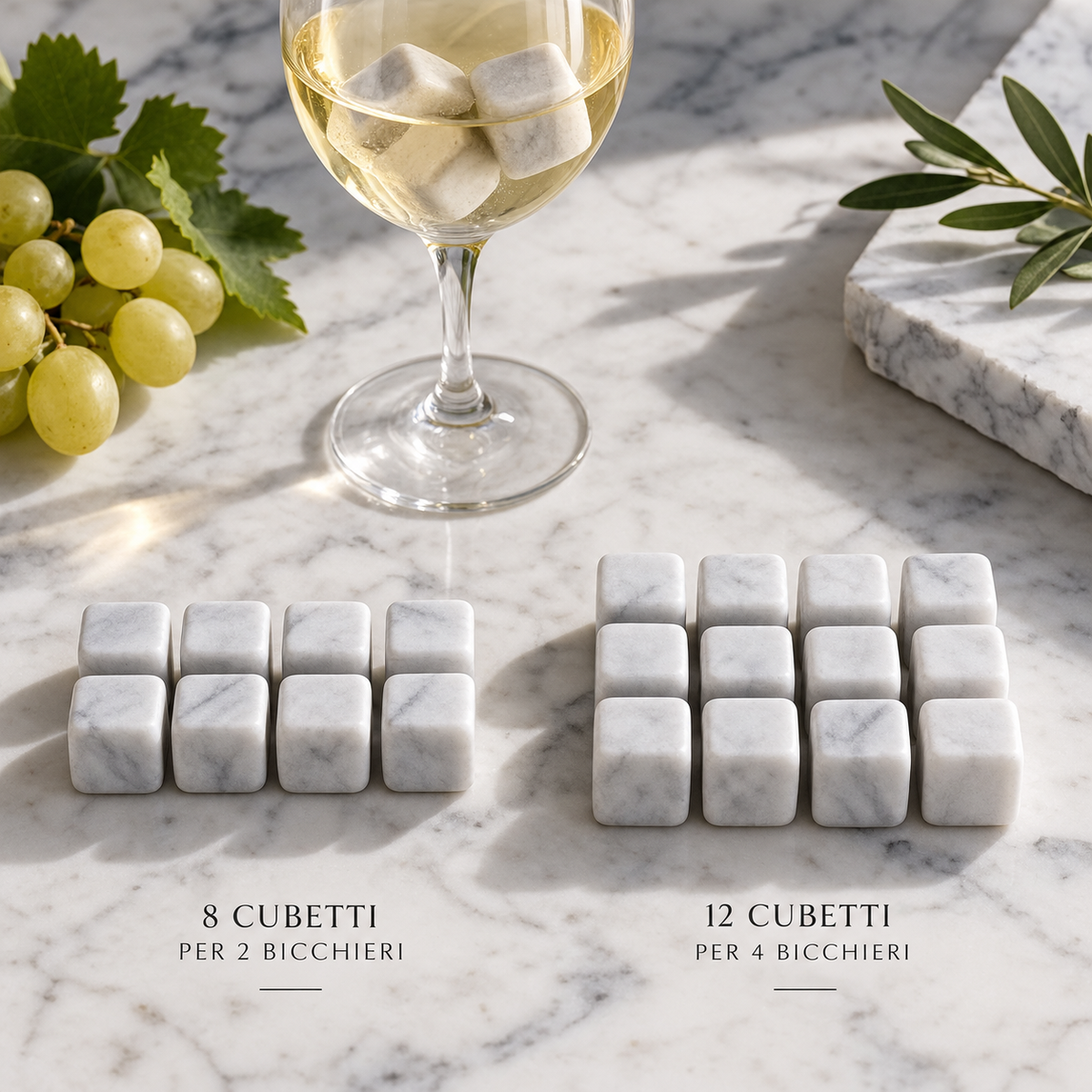 Cubetti Refrigeranti in Marmo di Carrara