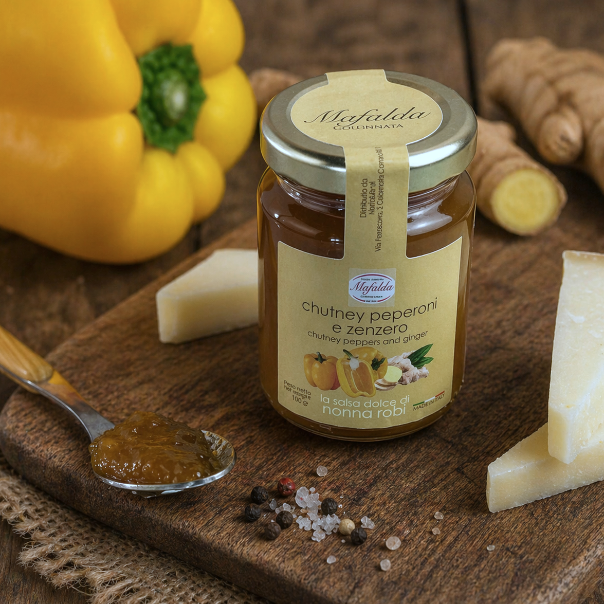 Sauce sucrée de grand-mère Robi - Chutney, poivrons et gingembre