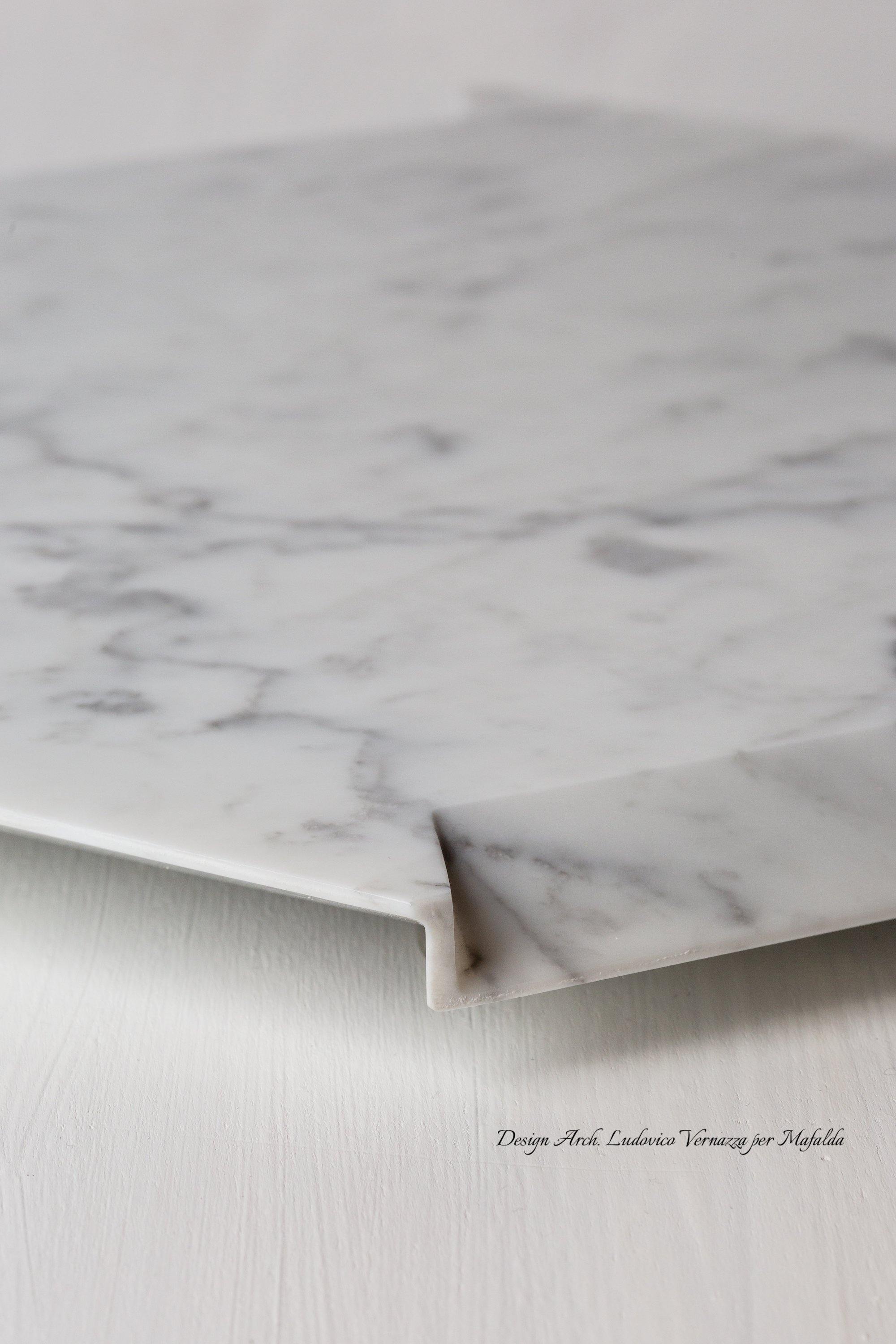 vassoio esagonale marmo di carrara