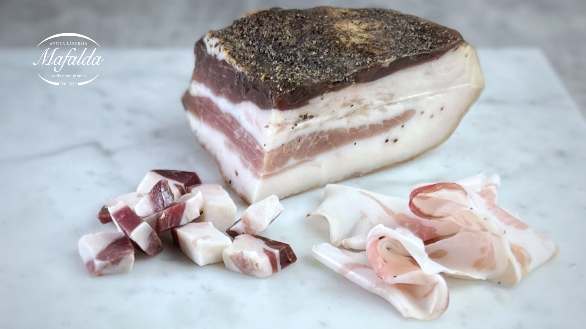 guanciale affettato
