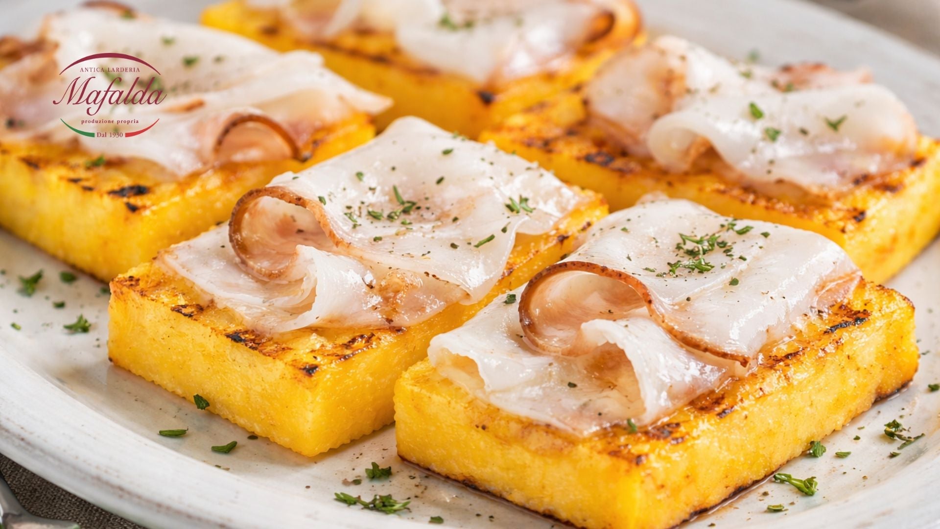 polenta alla griglia e lardo