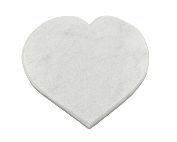 Sottopentola forma cuore Marmo Bianco Cattani satinato- Carrara