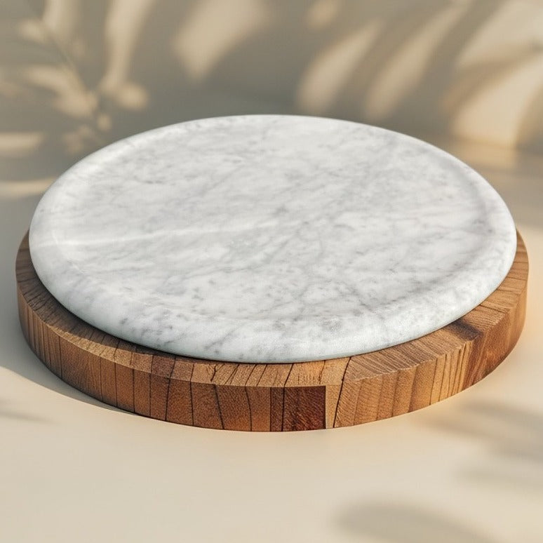 Plateau Lisse Marbre Blanc Cattani - Carrara