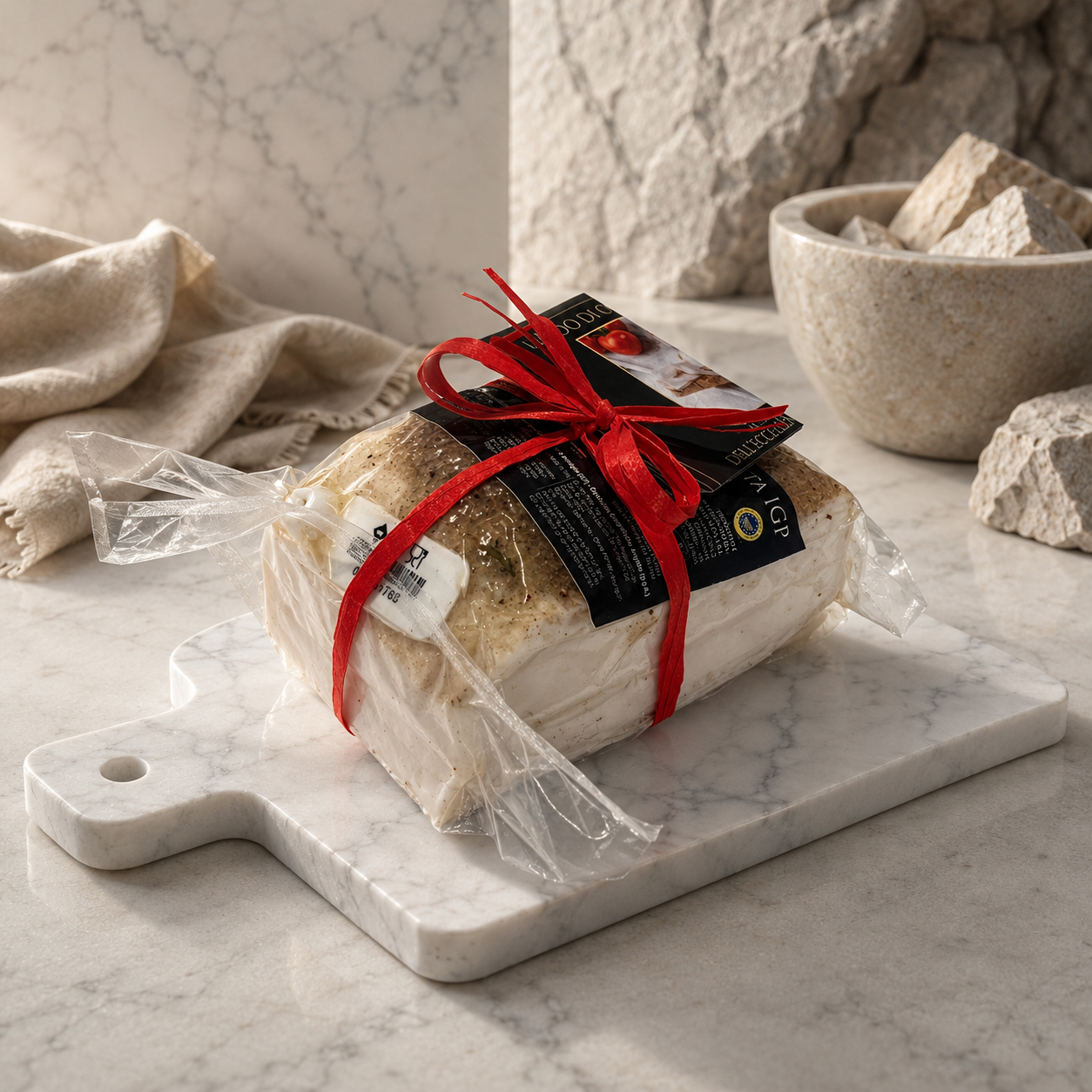 Lardo di Colonnata IGP – Trancio Sottovuoto + Rafia e Opuscolo