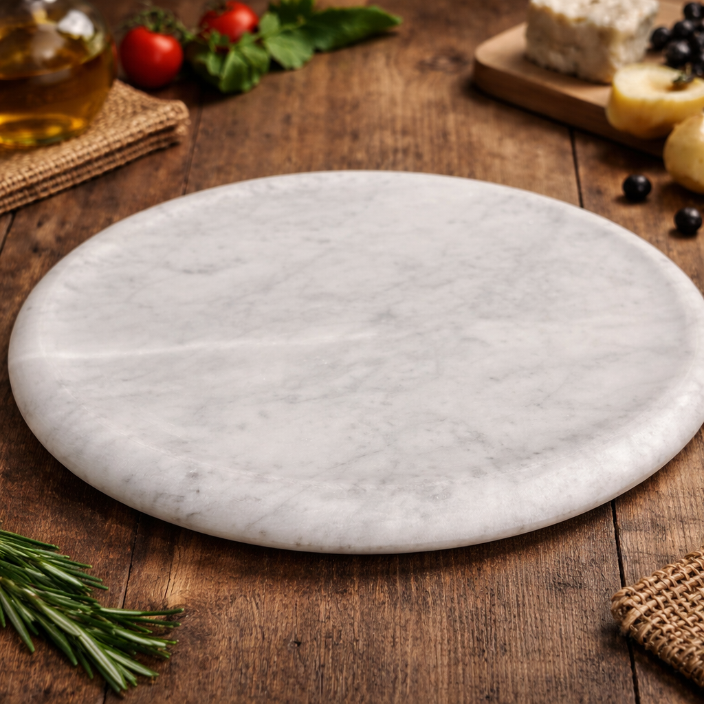 Plateau Lisse Marbre Blanc Cattani - Carrara