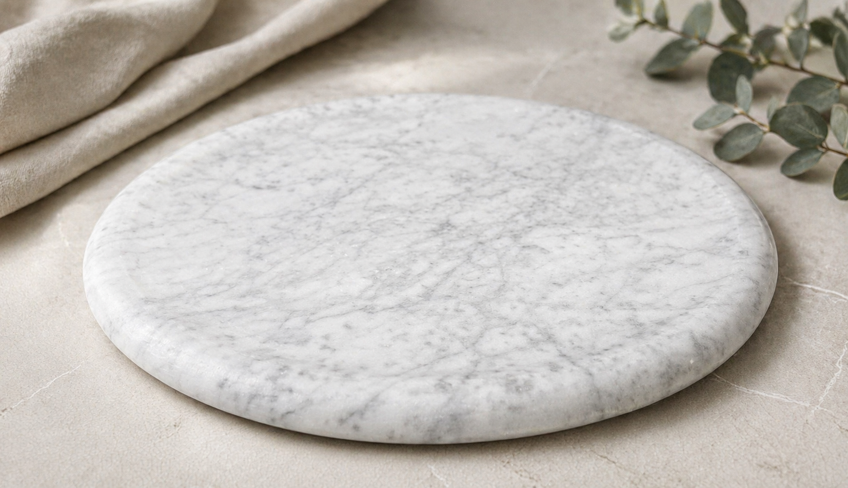 Plateau Lisse Marbre Blanc Cattani - Carrara