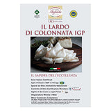 Lardo di Colonnata IGP Mafalda, la più Antica Larderia di Colonnata dal 1930, Naturale e Artigianale, Senza Conservanti Chimici, Stagionatura 6 Mesi (1Kg)