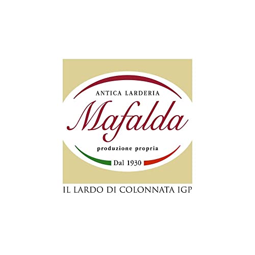 Lardo di Colonnata IGP Mafalda, la più Antica Larderia di Colonnata dal 1930, Naturale e Artigianale, Senza Conservanti Chimici, Stagionatura 6 Mesi (1Kg)