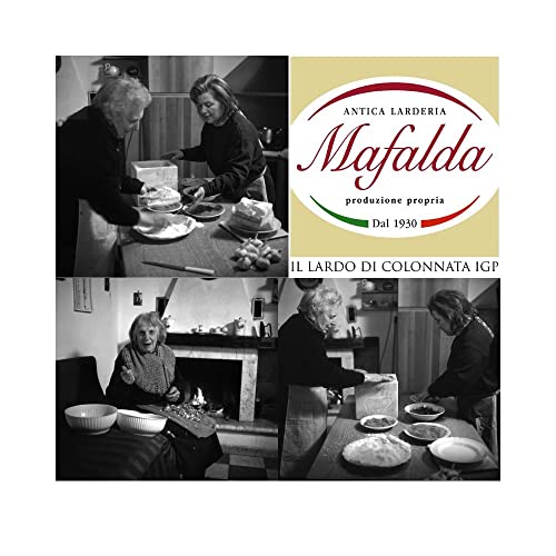 Lardo di Colonnata IGP Mafalda, la più Antica Larderia di Colonnata dal 1930, Naturale e Artigianale, Senza Conservanti Chimici, Stagionatura 6 Mesi (1Kg)