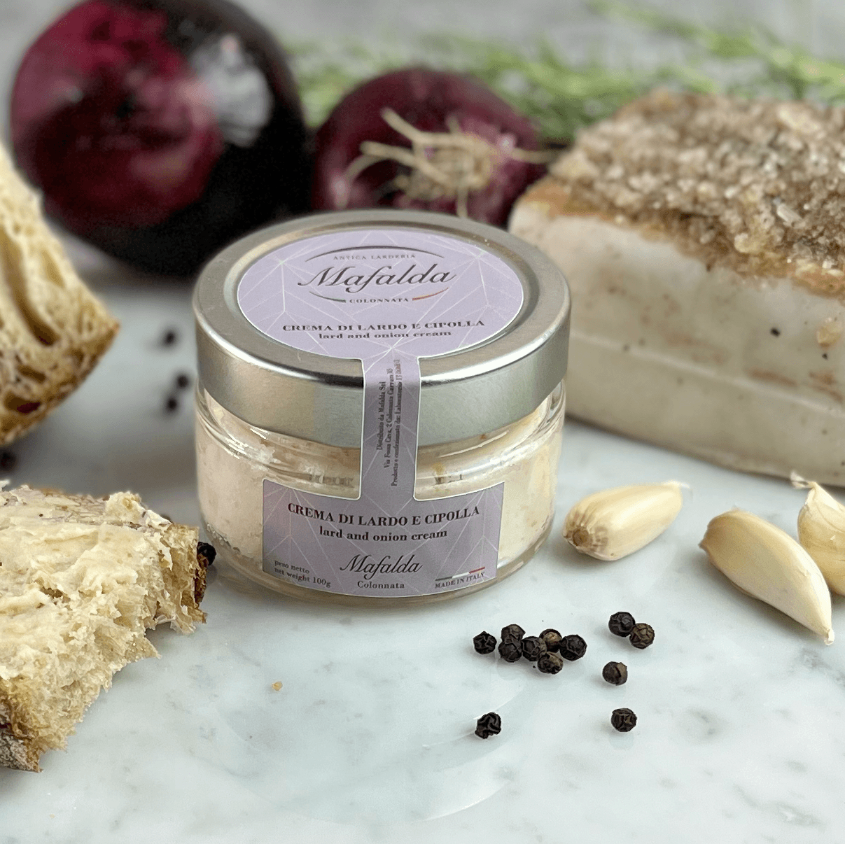 crema di lardo e cipolla