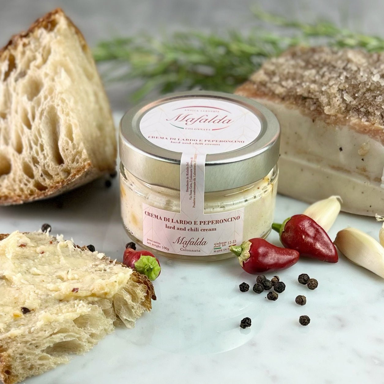 crema di lardo e peperoncino