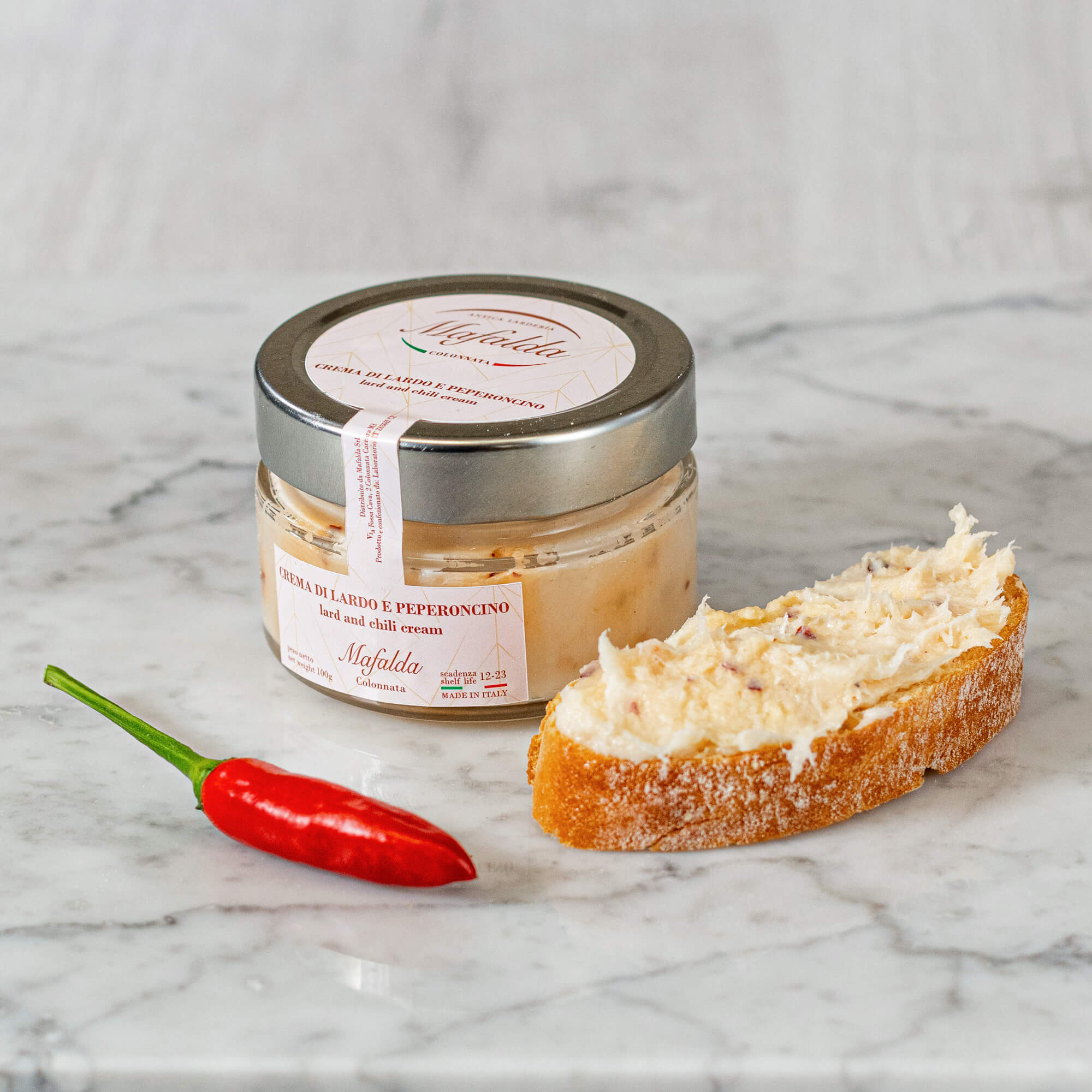 crema di lardo e peperoncino