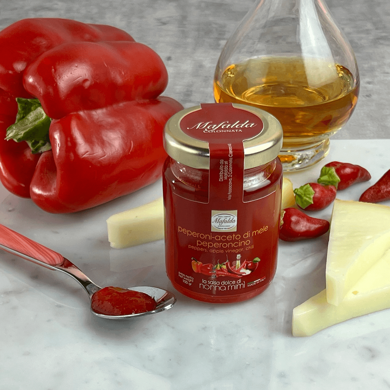 Salsa dolce di nonna Mimì - Peperoni, aceto di mele e peperoncino - anticalarderiamafalda.com