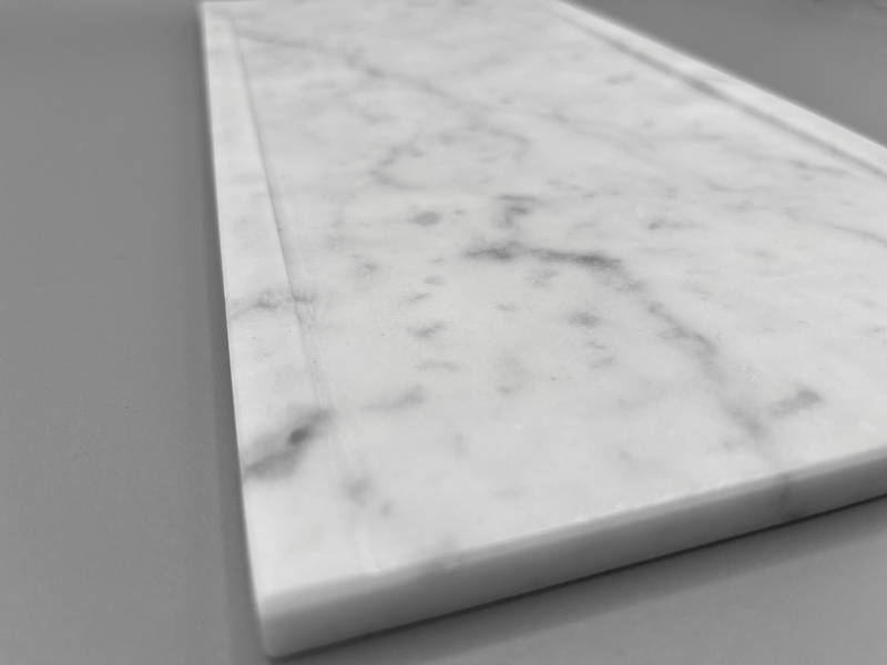 Vassoio borders Marmo Bianco Cattani - Carrara - anticalarderiamafalda.com