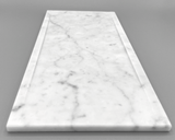 Vassoio borders Marmo Bianco Cattani - Carrara - anticalarderiamafalda.com