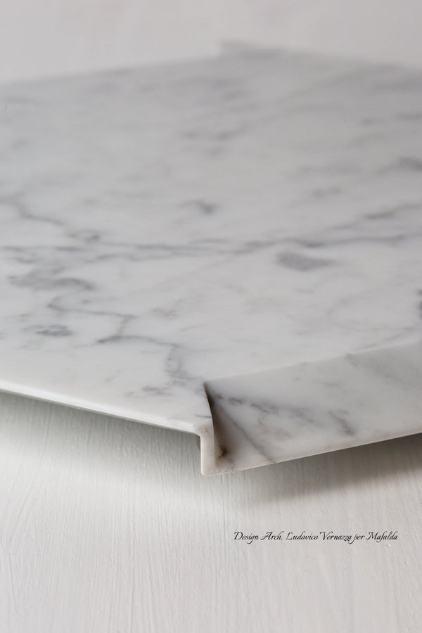 Vassoio hexagon Marmo Cattani - Carrara - anticalarderiamafalda.com