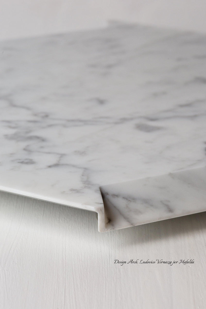 Vassoio hexagon Marmo Cattani - Carrara - anticalarderiamafalda.com
