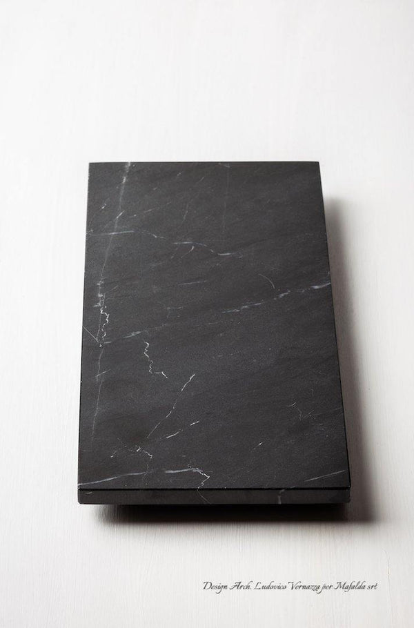Vassoio Marmo Nero Cattani - Carrara - anticalarderiamafalda.com